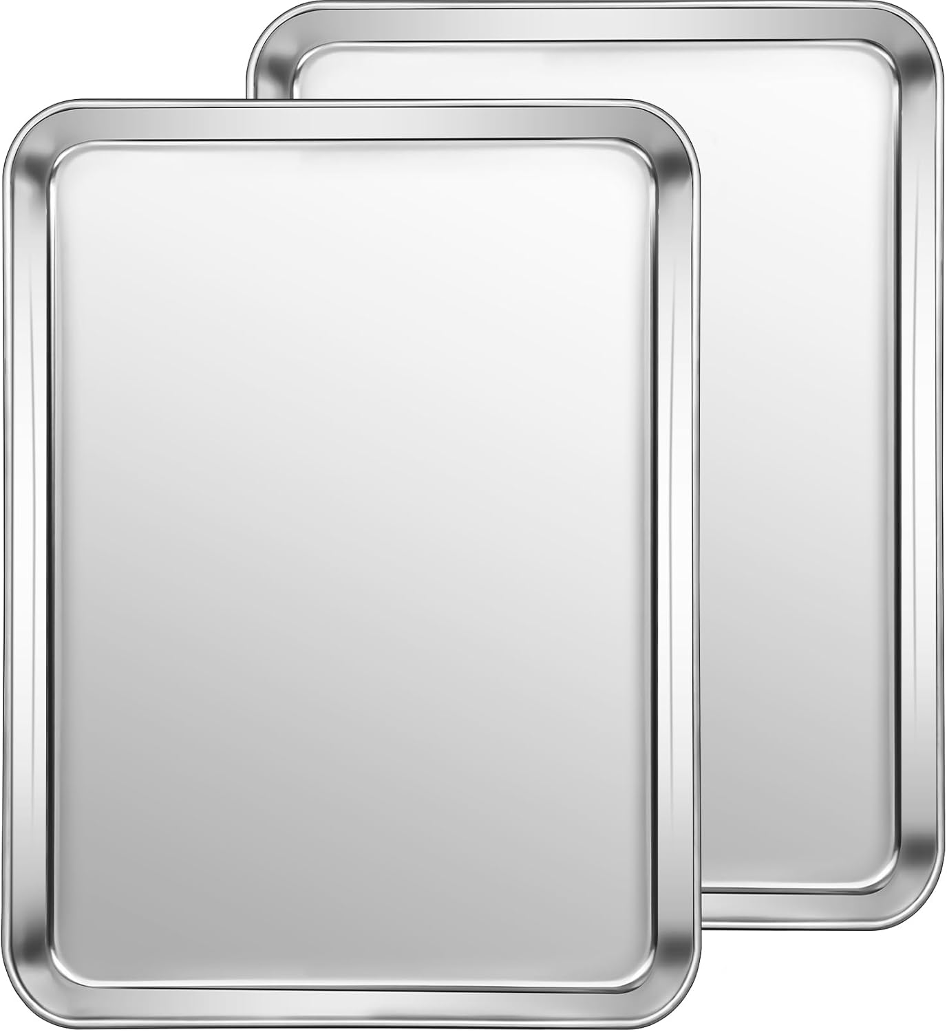 Plaques de cuisson en acier inoxydable – Lot de 2