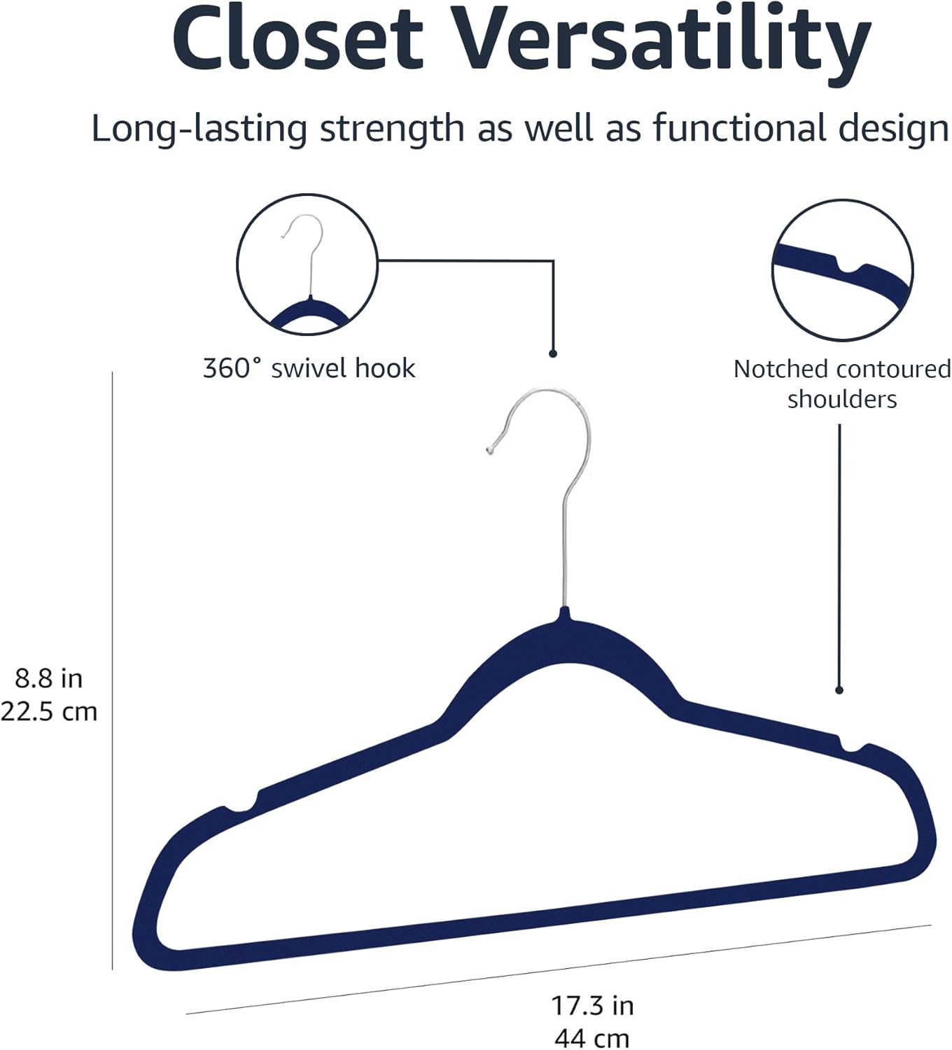 Cintres Minces Antidérapants en Velours pour Costumes