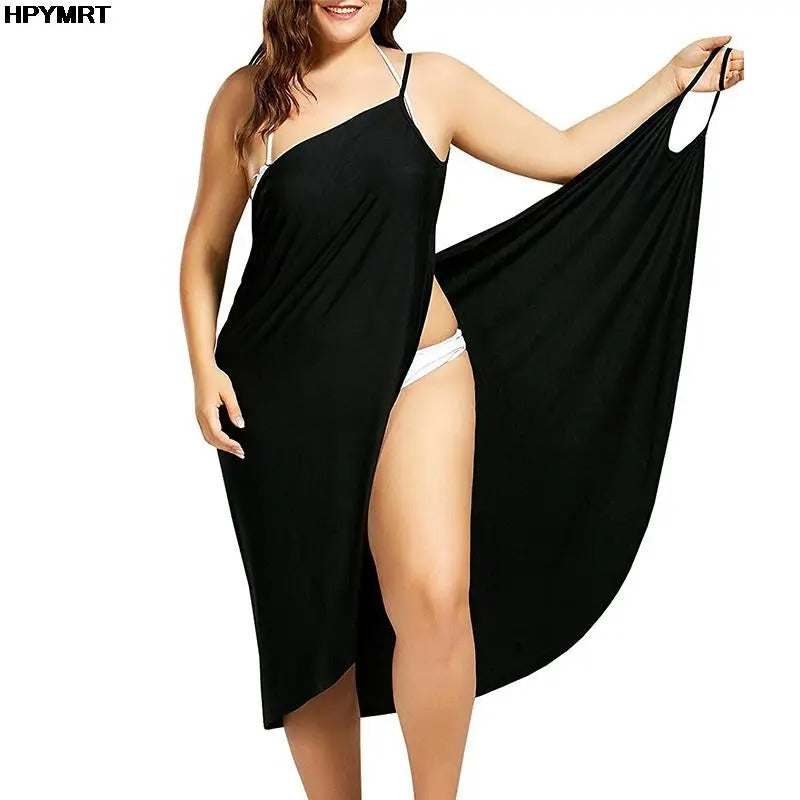 AVP PASSION: Backless Wrap Beach Dress with Spaghetti Straps