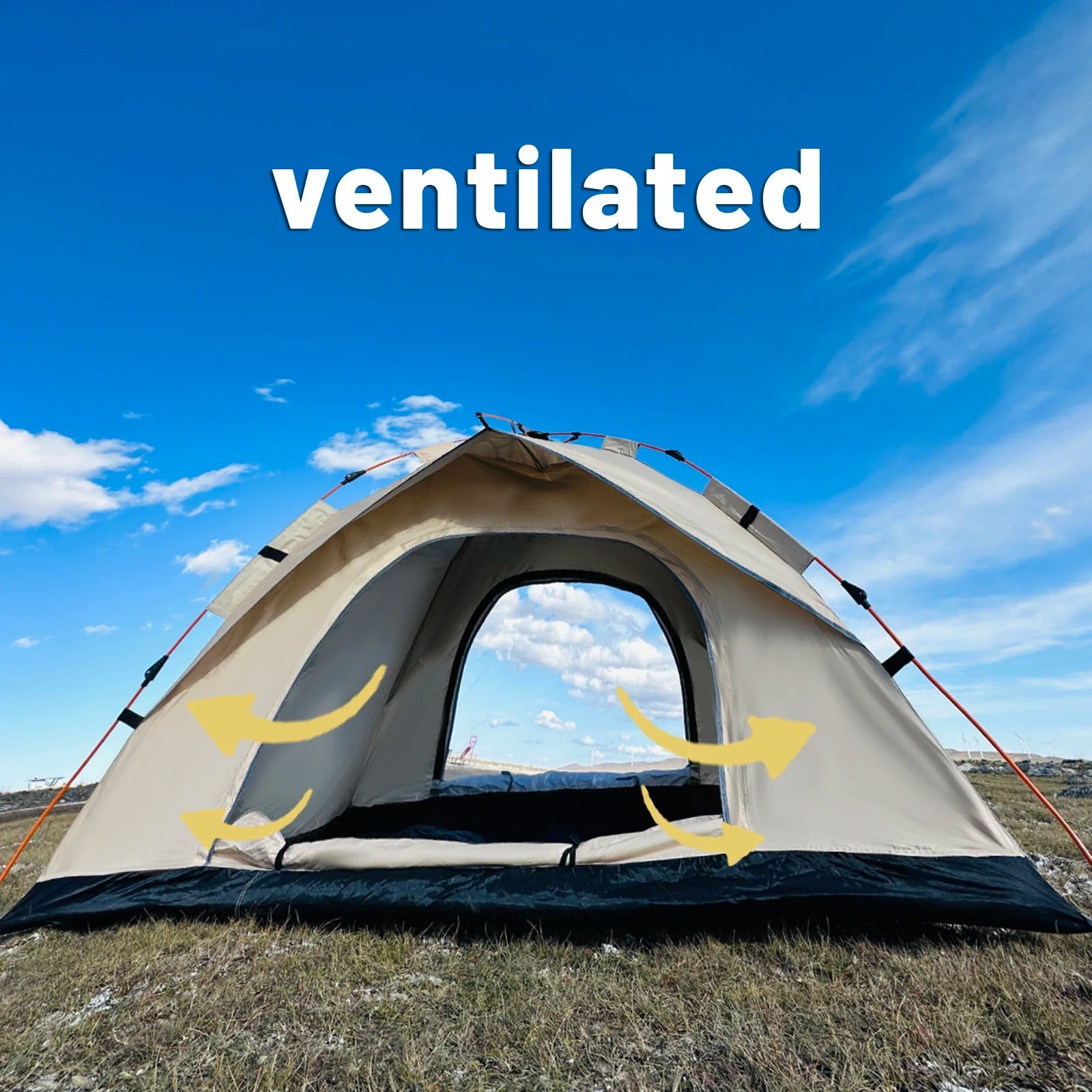 AVP PASSION: 4-Person Quick-Open Outdoor Shelter Tent