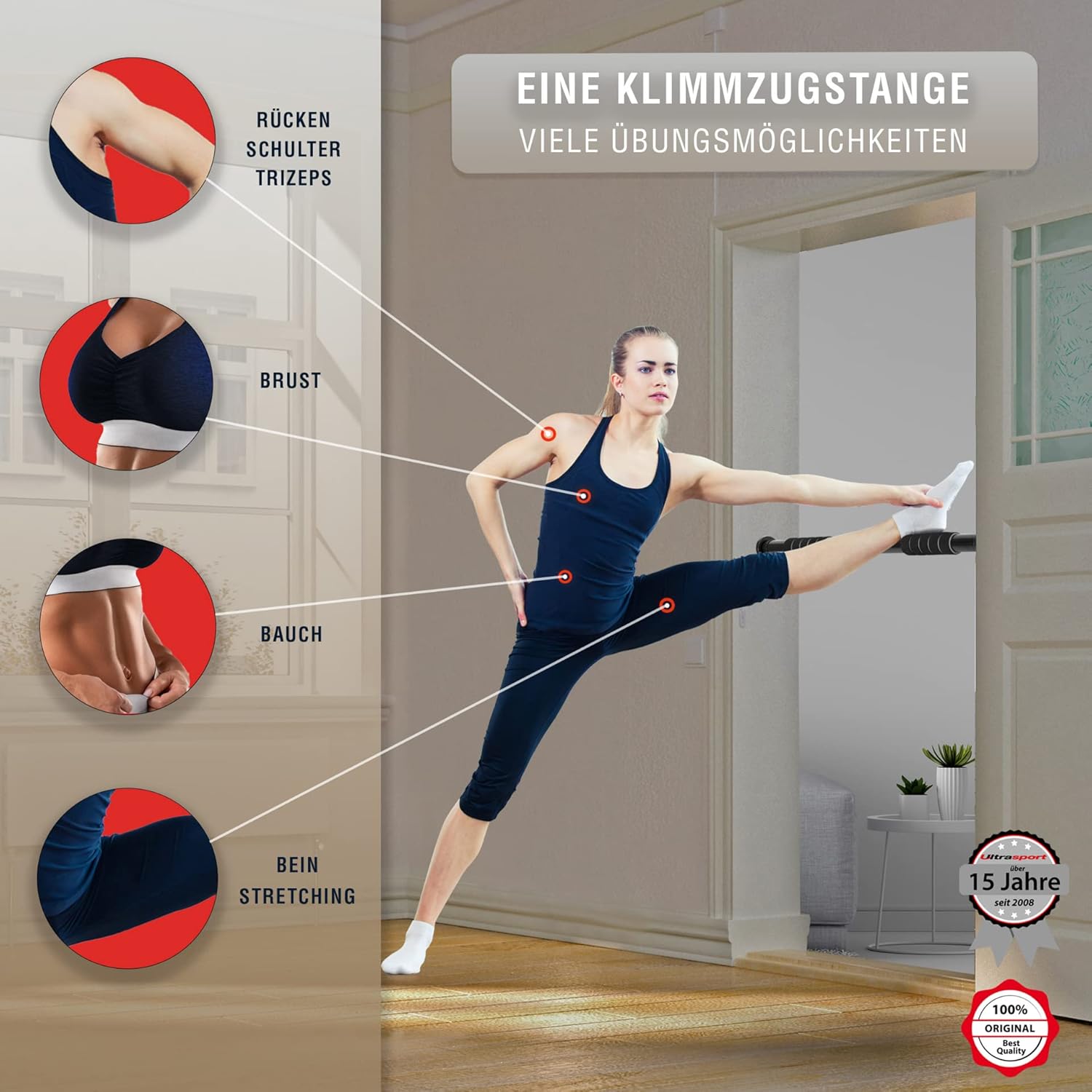 AVP PASSION Barre de Traction Réglable pour Porte