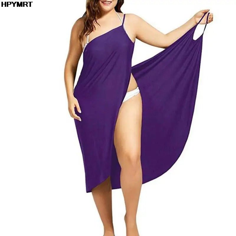 AVP PASSION: Backless Wrap Beach Dress with Spaghetti Straps