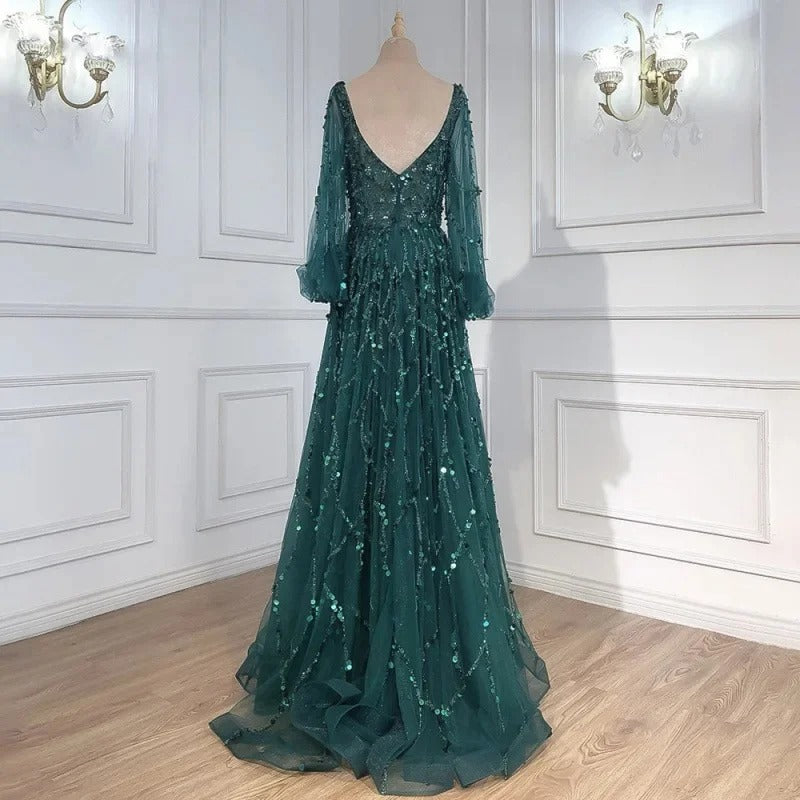 AVP PASSION: Gold Beaded Queen’s Evening Gown