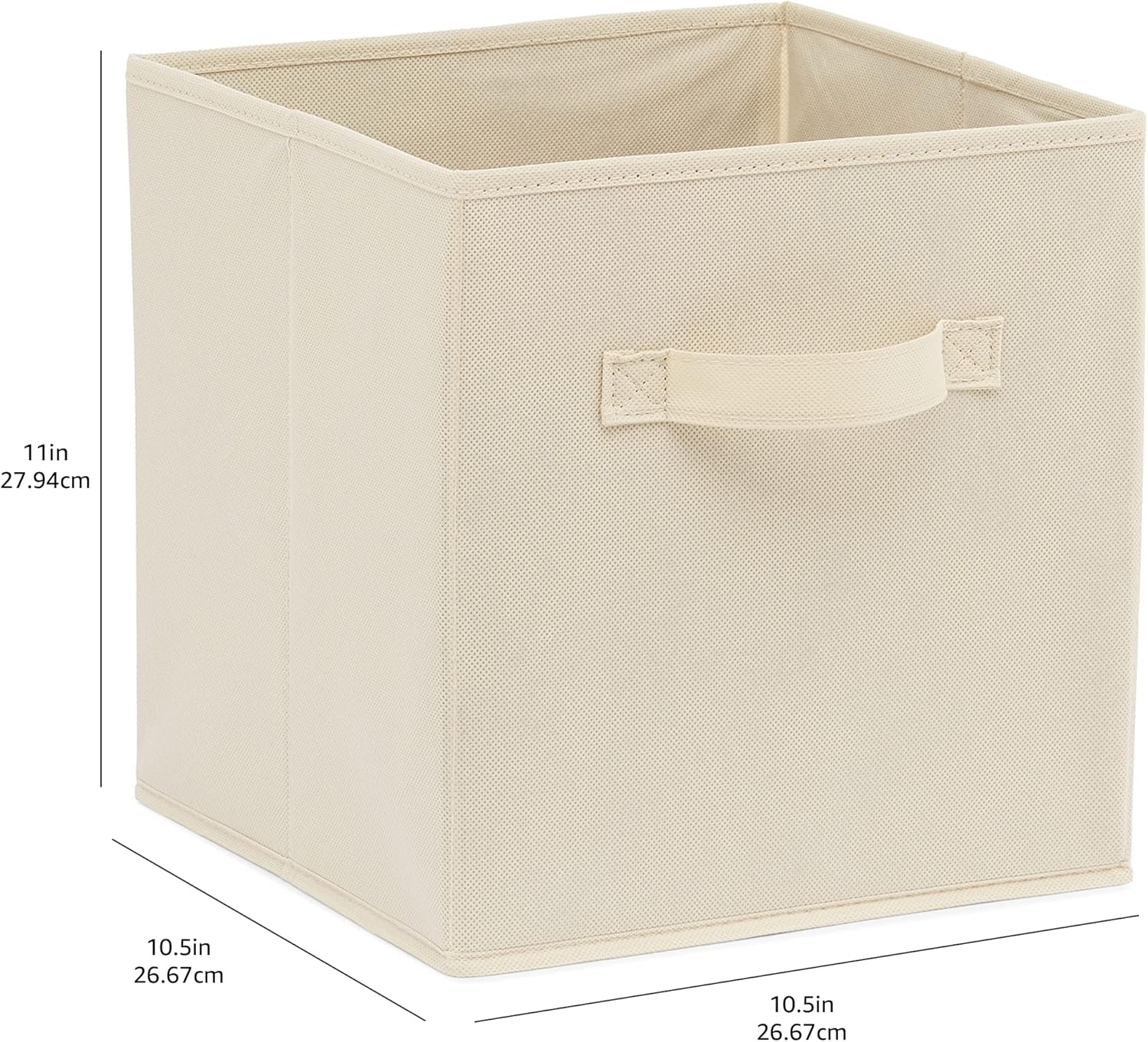 Lot de 6 Cubes de Rangement Pliables en Tissu Rayé