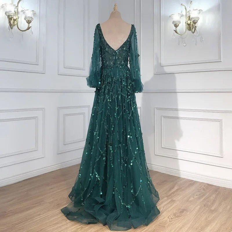 AVP PASSION: Gold Beaded Queen’s Evening Gown