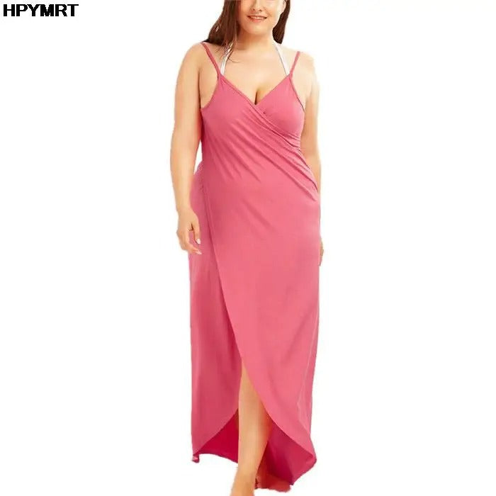 AVP PASSION: Backless Wrap Beach Dress with Spaghetti Straps