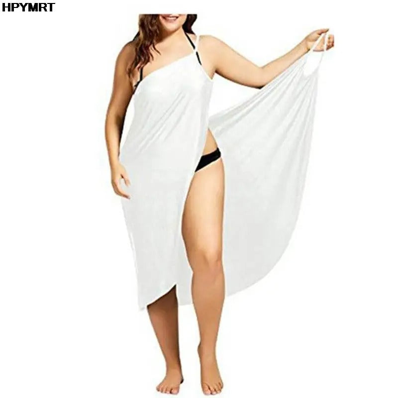 AVP PASSION: Backless Wrap Beach Dress with Spaghetti Straps