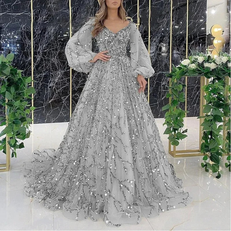 AVP PASSION: Gold Beaded Queen’s Evening Gown