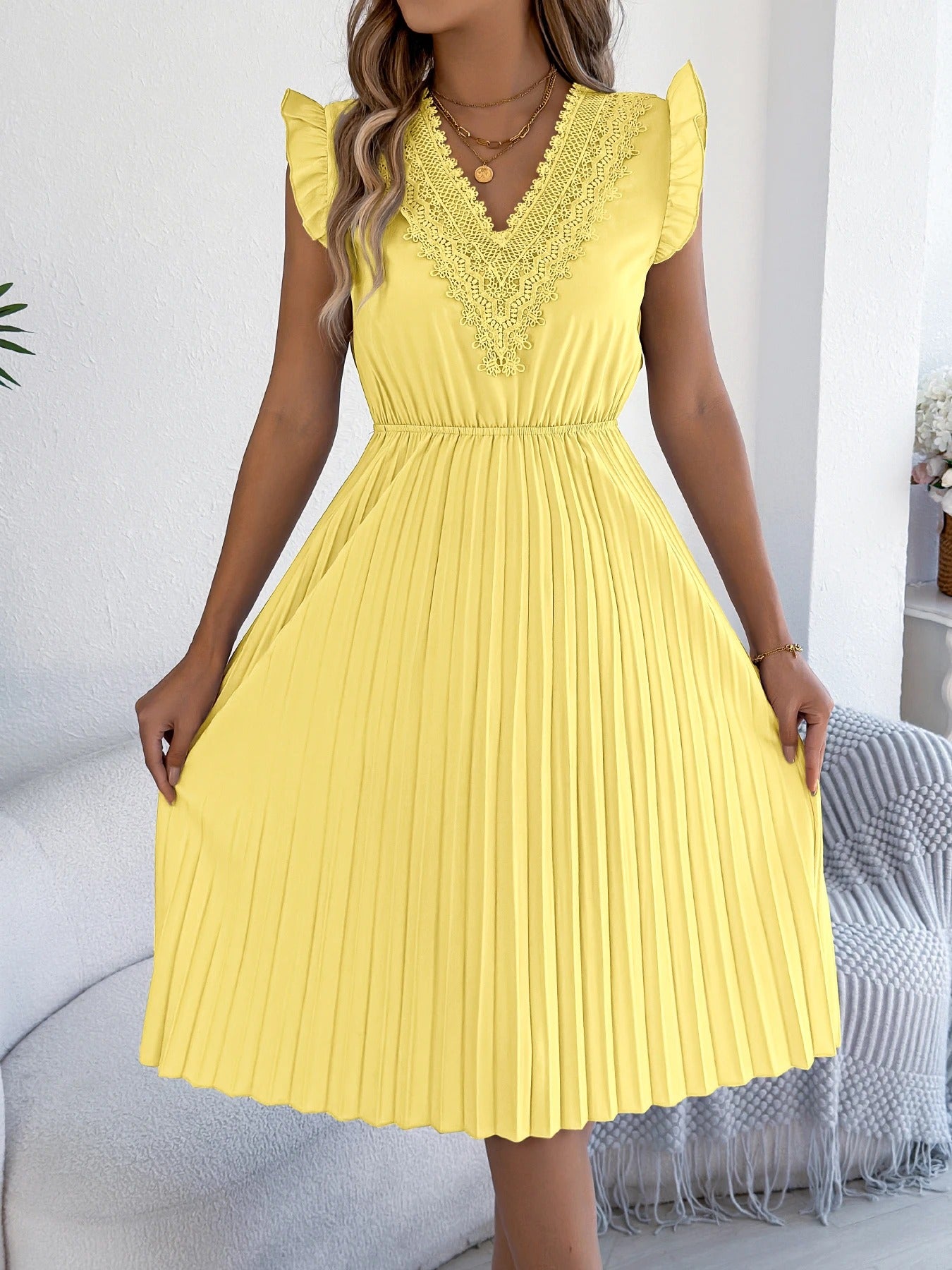 AVP PASSION: V-Neck Maxi Swing Dress – Summer 2025