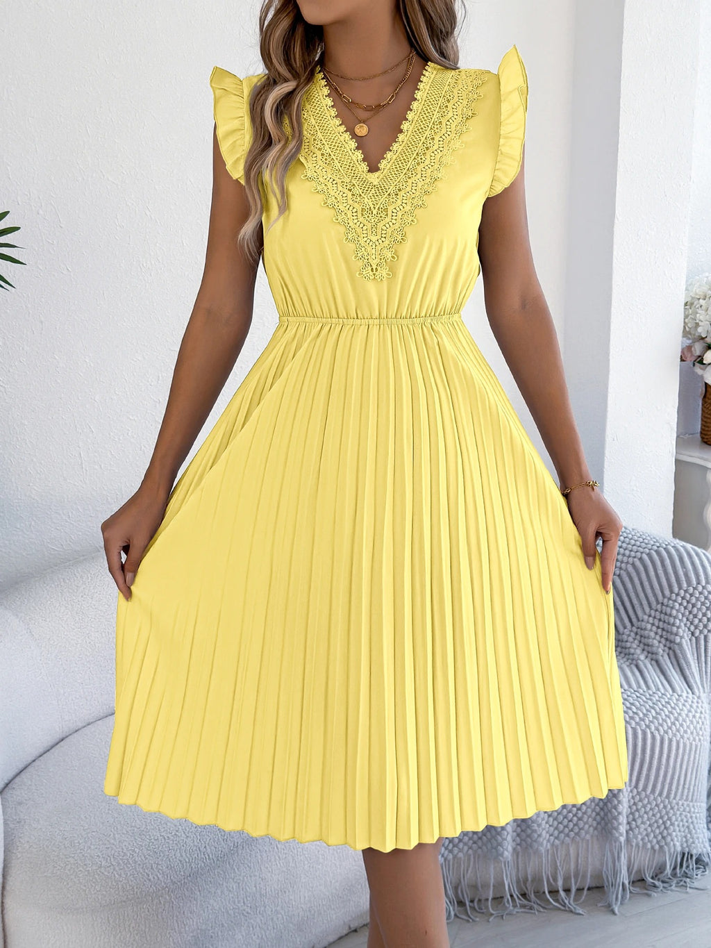 AVP PASSION: V-Neck Maxi Swing Dress – Summer 2025