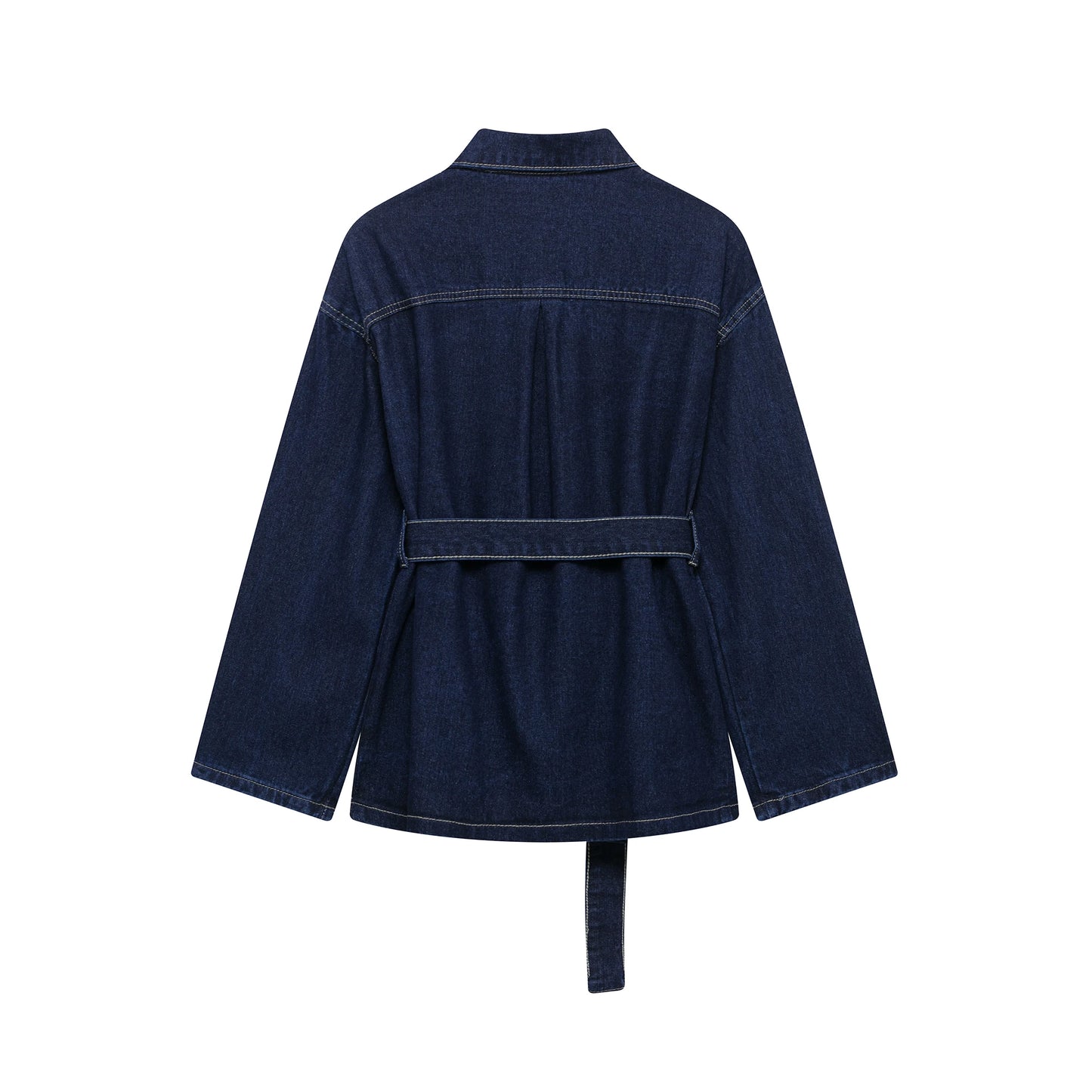 Ensemble Femme 2 Pièces en Jean – Veste Ceinturée + Pantalon