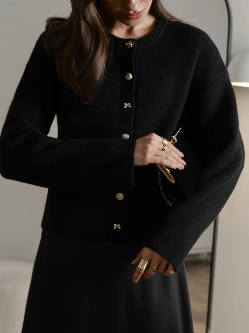 Cardigan Femme Rouge Tricoté – Style Ample & Boutonné