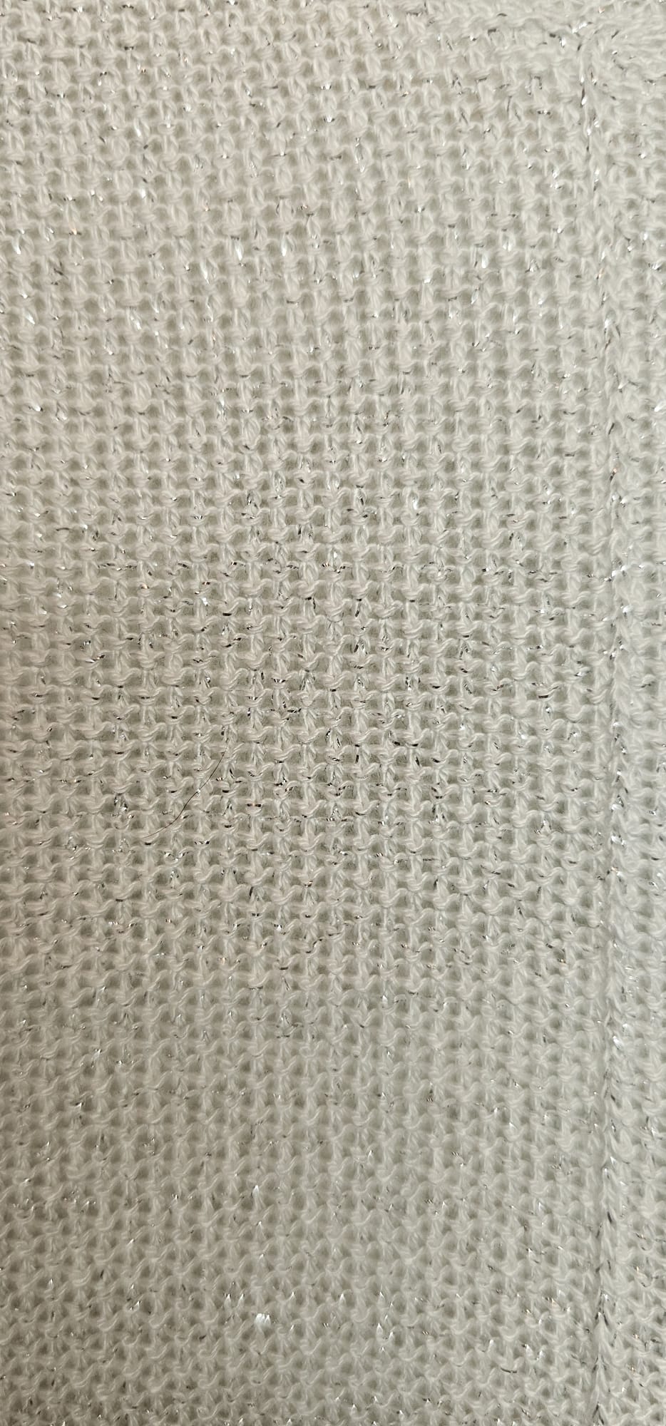 Pull Brillant Femme Viscose Manche 3/4 – Argent – Taille Unique
