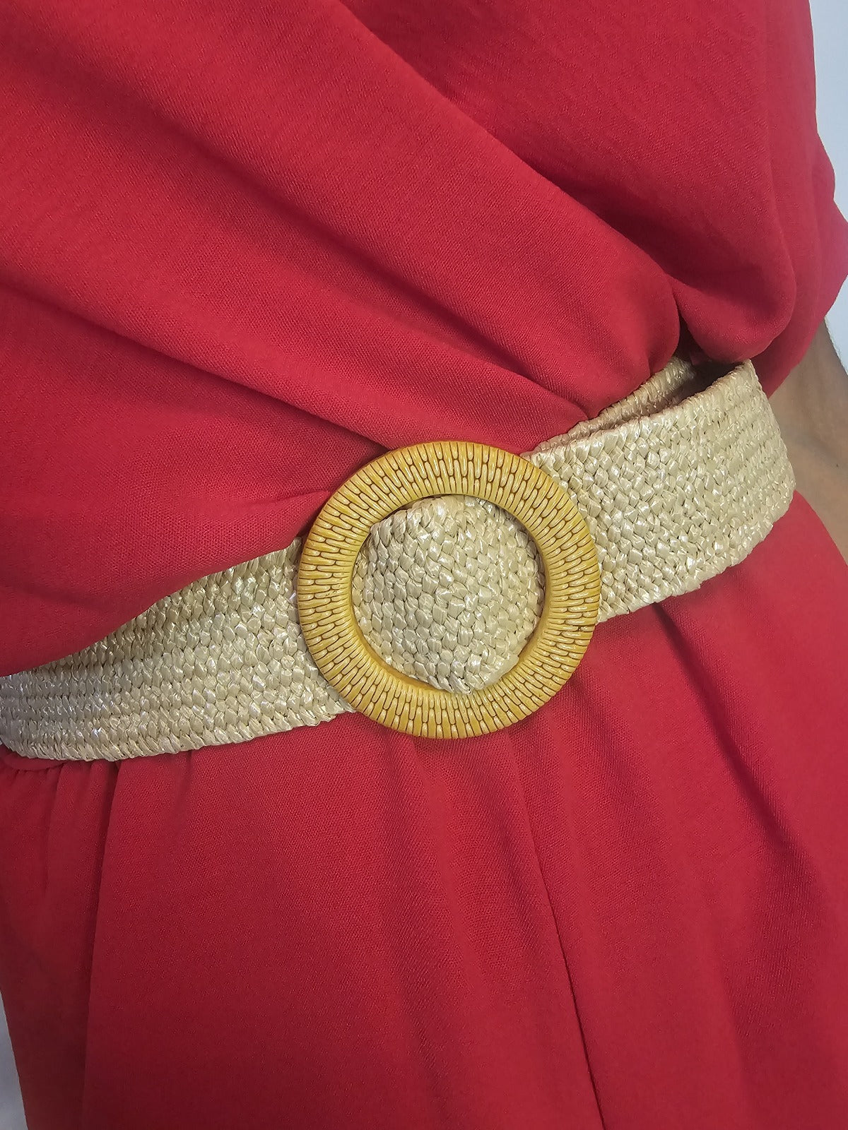 Combinaison Ceinturée à Col en V – Look Estival Élégant | Combinaison Bleue Ceinturée – Tenue Décontractée et Chic