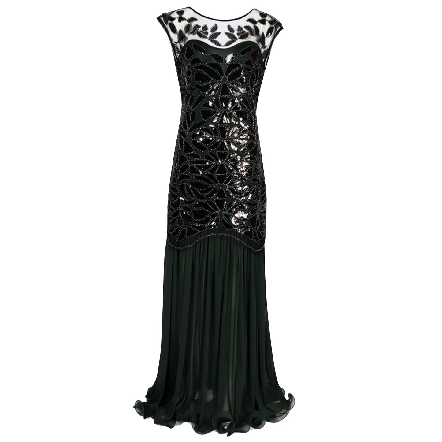 AVP PASSION: 1920s Sequin Beaded Flapper Evening Dress