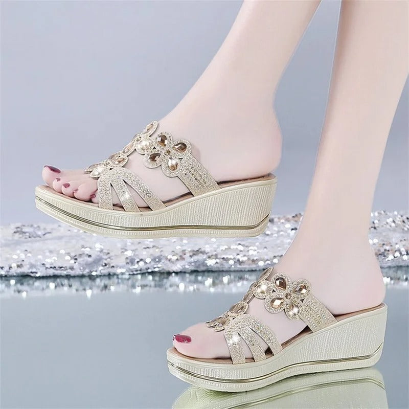 AVP PASSION: Boho Wedge Slide Sandals