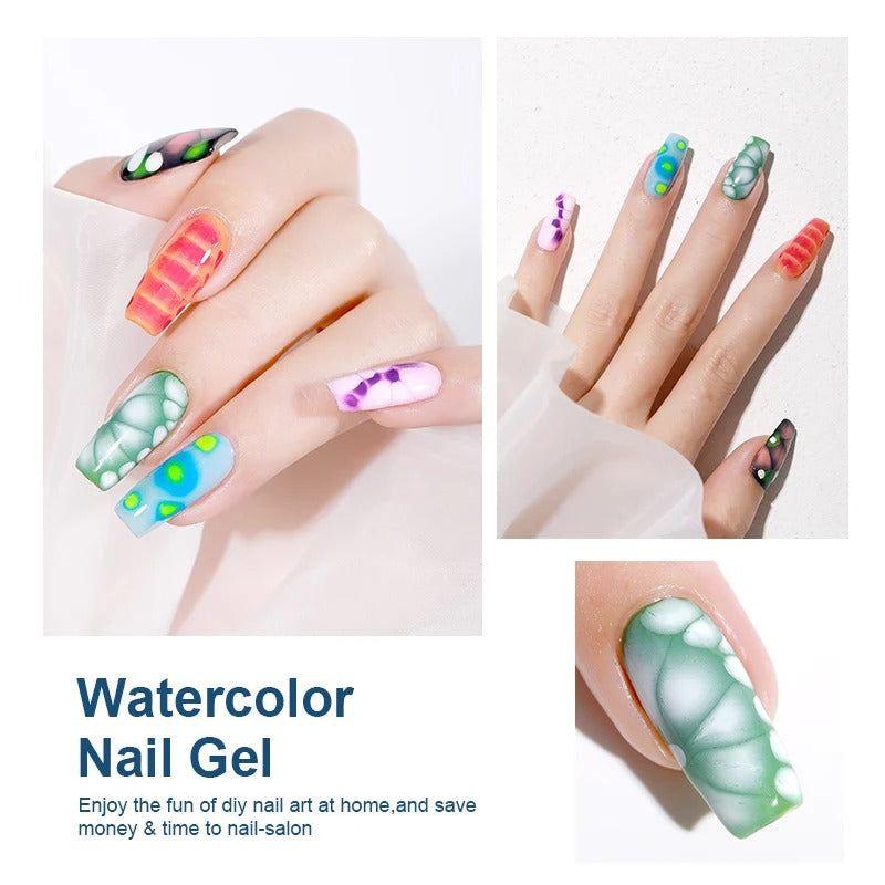 AVP PASSION: Clear Blooming Gel Polish 15ml – UV/LED Soak Off Nail Art Gel for Marble, Watercolor & Tie-Dye Effects