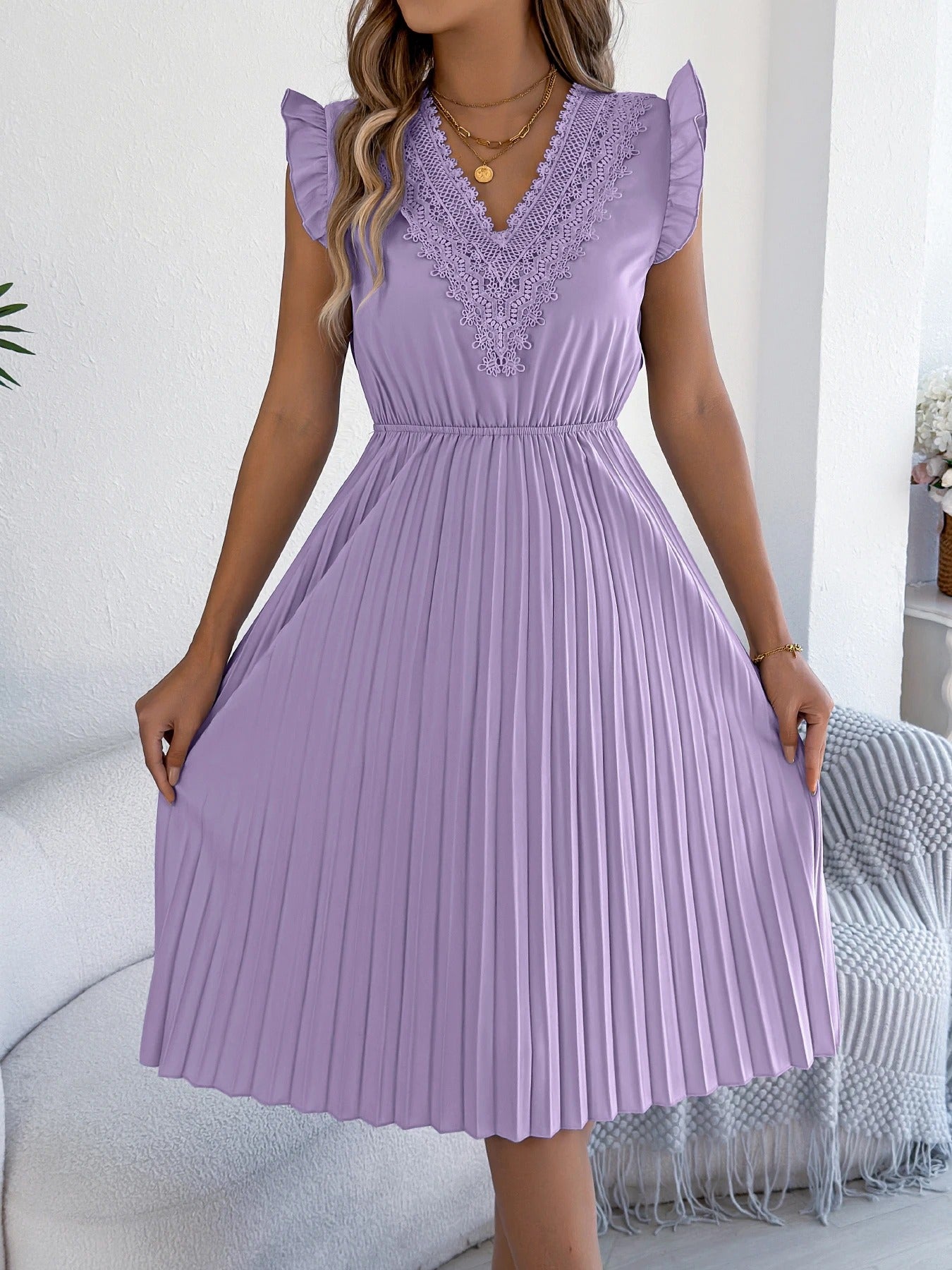 AVP PASSION: V-Neck Maxi Swing Dress – Summer 2025