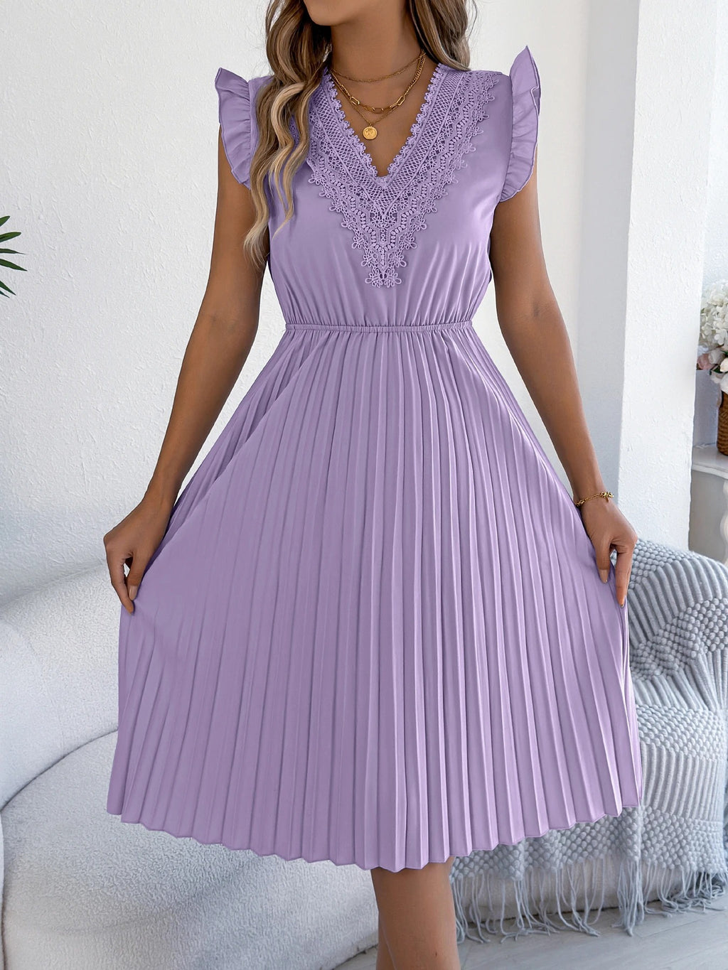 AVP PASSION: V-Neck Maxi Swing Dress – Summer 2025