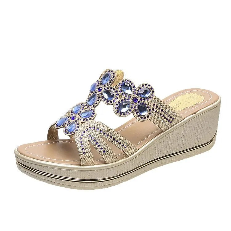 AVP PASSION: Boho Wedge Slide Sandals