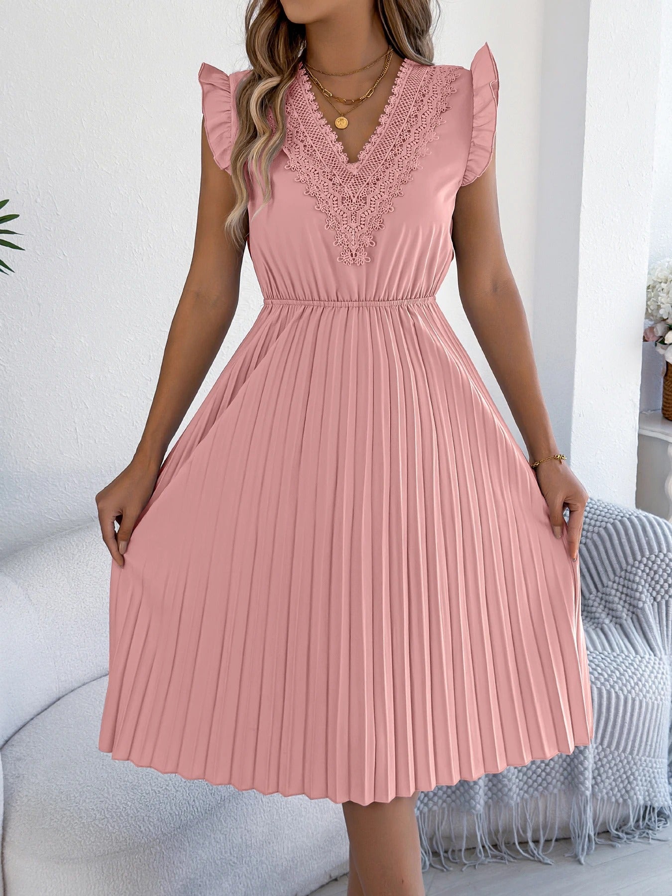 AVP PASSION: V-Neck Maxi Swing Dress – Summer 2025