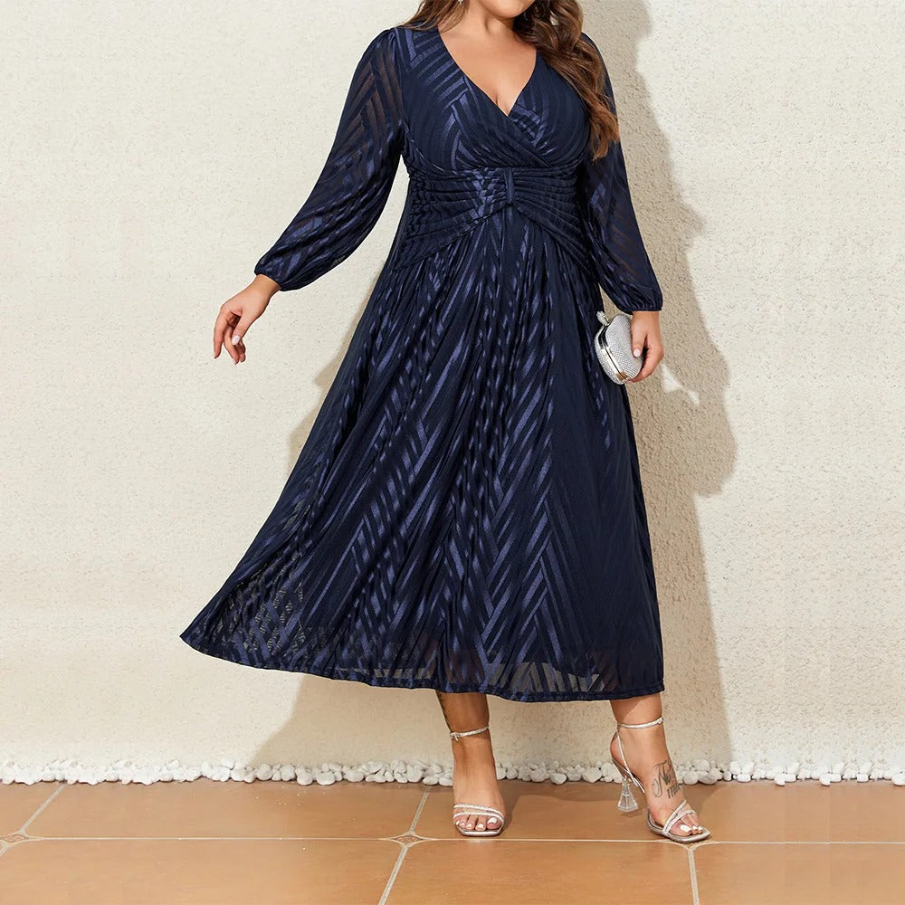 AVP PASSION – Robe de Soirée Manches Longues Lanterne