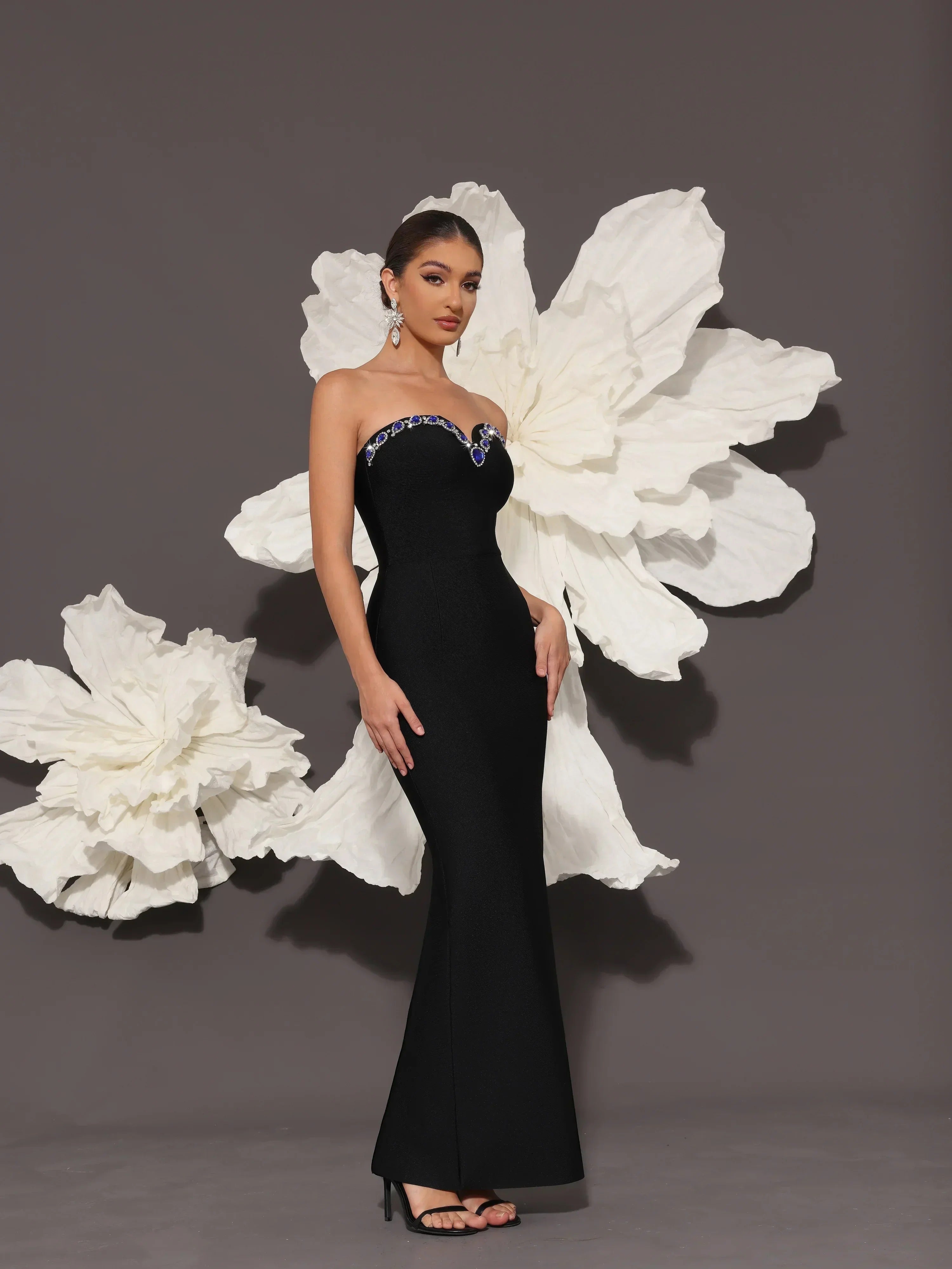 AVP PASSION: 2025 Rhinestone Black Bandage Gown