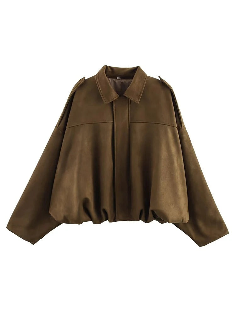 Veste Bomber Oversize Vintage Femme – Vert Chic 2025