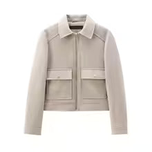 Veste Zippée Femme – Manteau Court Élégant d’Hiver