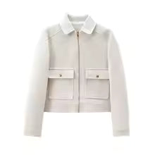 Veste Zippée Femme – Manteau Court Élégant d’Hiver