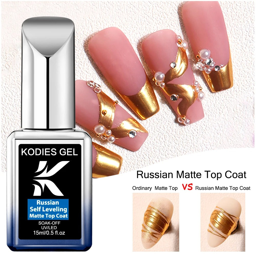 AVP PASSION: Diamond No-Wipe UV Glitter Top Coat Gel Polish (15ML)