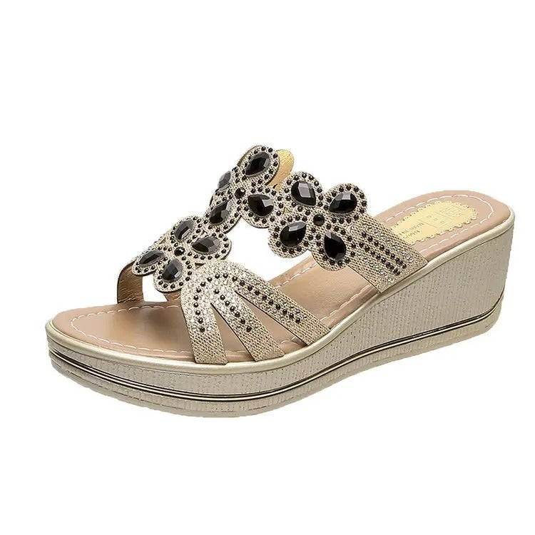 AVP PASSION: Boho Wedge Slide Sandals
