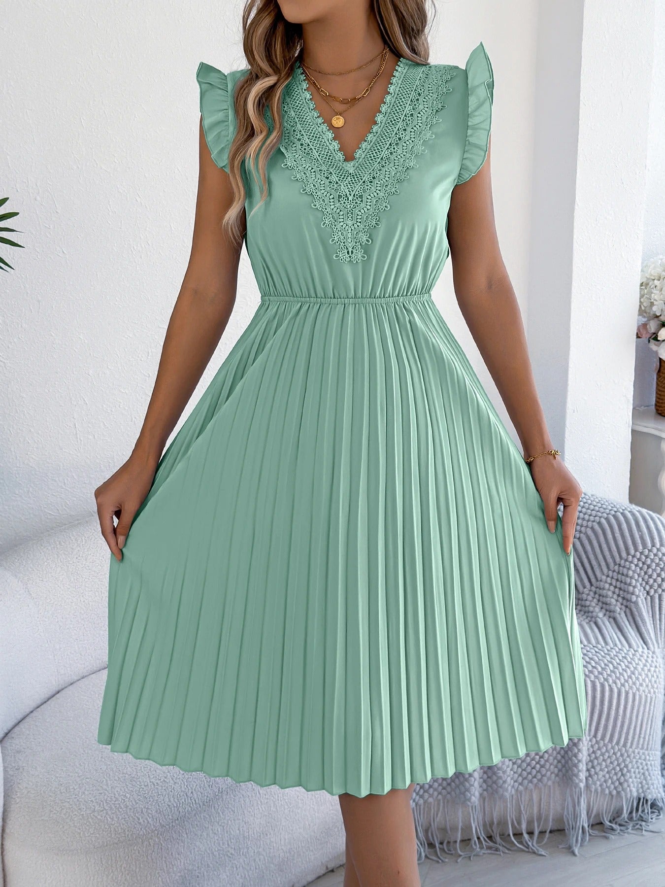 AVP PASSION: V-Neck Maxi Swing Dress – Summer 2025