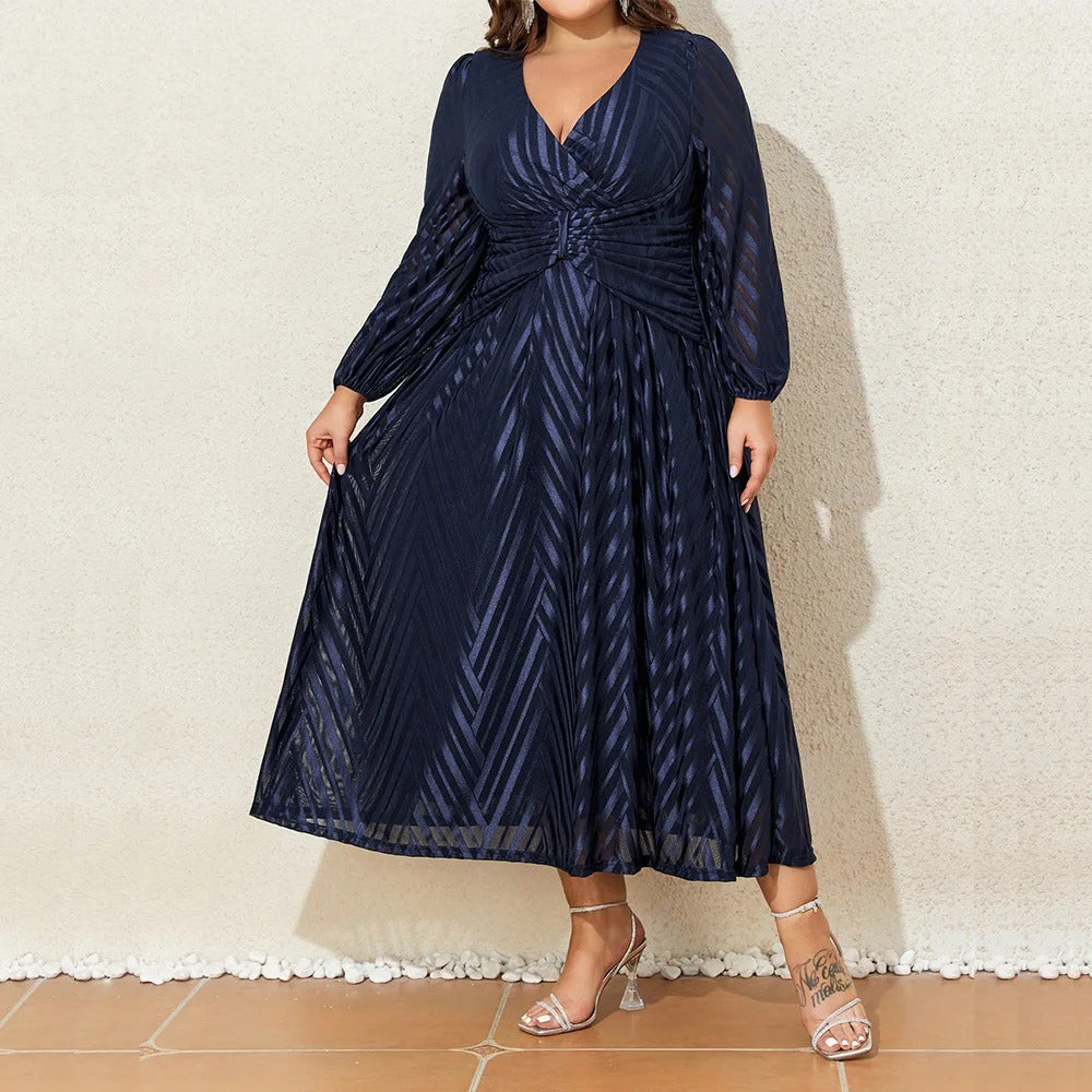 AVP PASSION – Robe de Soirée Manches Longues Lanterne