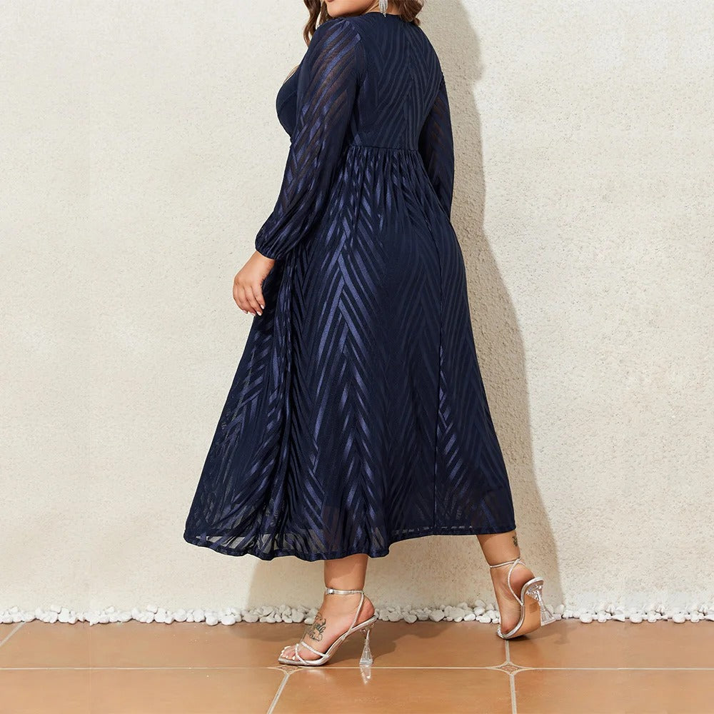 AVP PASSION – Robe de Soirée Manches Longues Lanterne